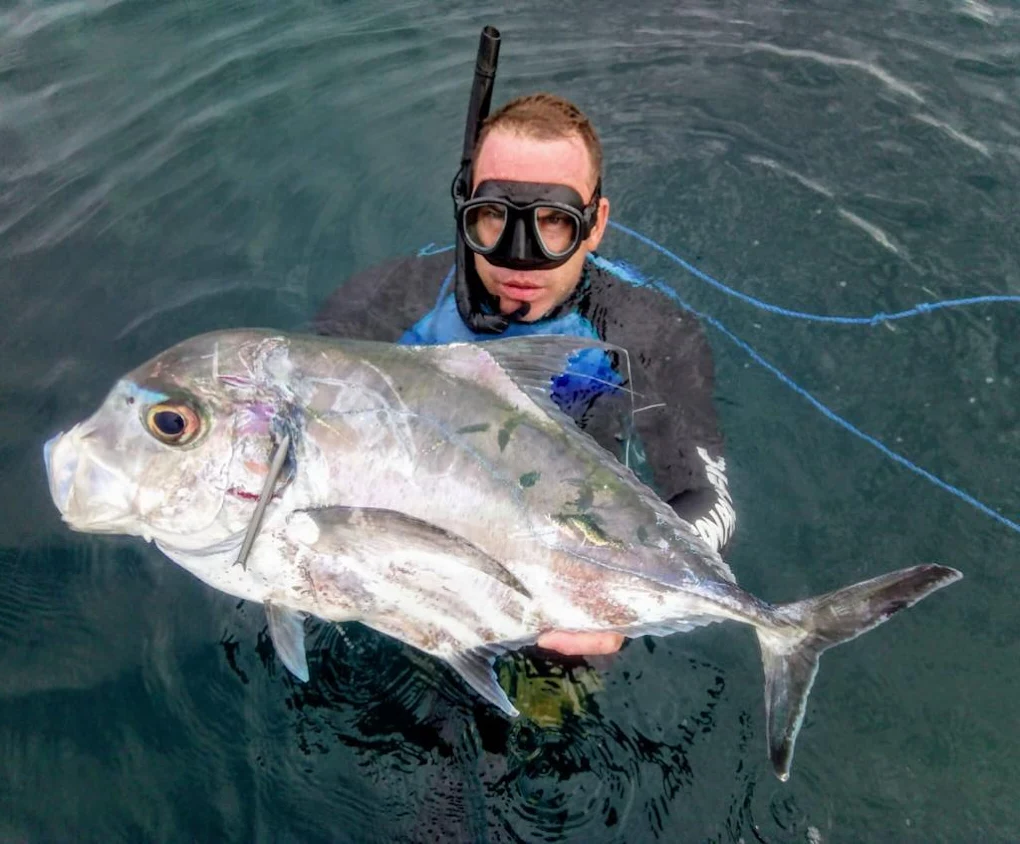 Spearfishing permit fish Costa Rica